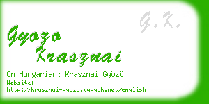 gyozo krasznai business card