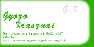 gyozo krasznai business card